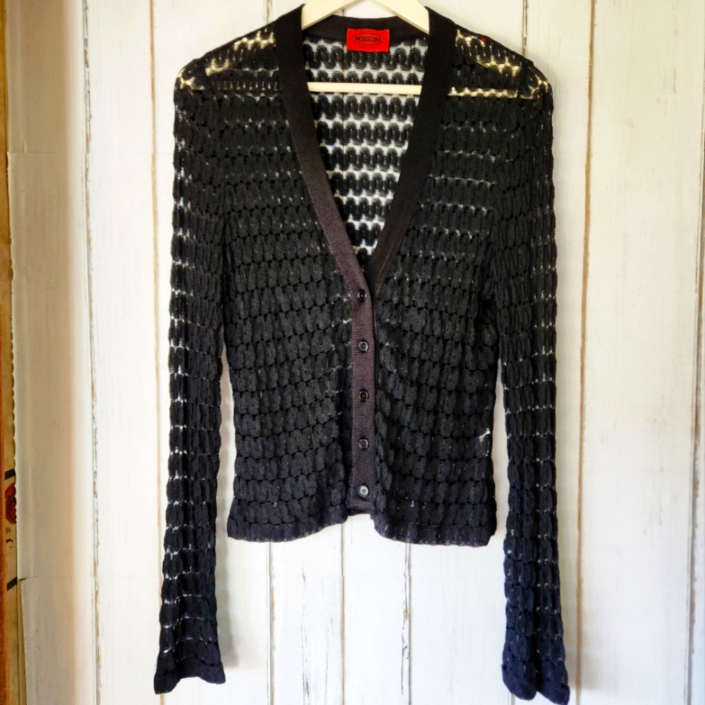 Missoni Black and White Knit Blouse
